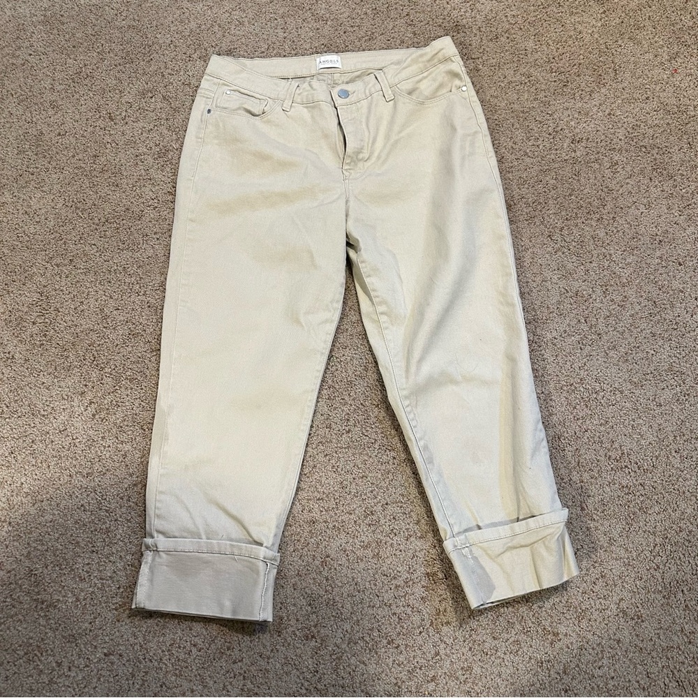 Angels Women's Beige Ankle Jeans